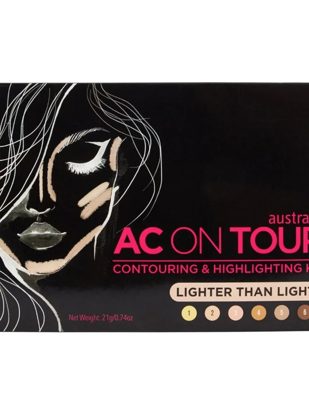 Australis AC on Tour Contour Highlight Palette Kit Makeup - Lighter Than Light